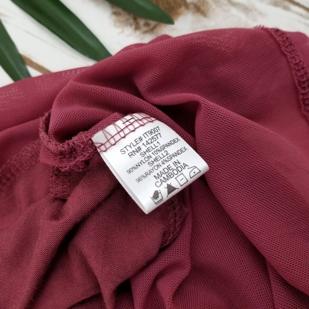 Forever 21 Iris Awesome Mesh Crop Top Mauve - Picture 11 of 12